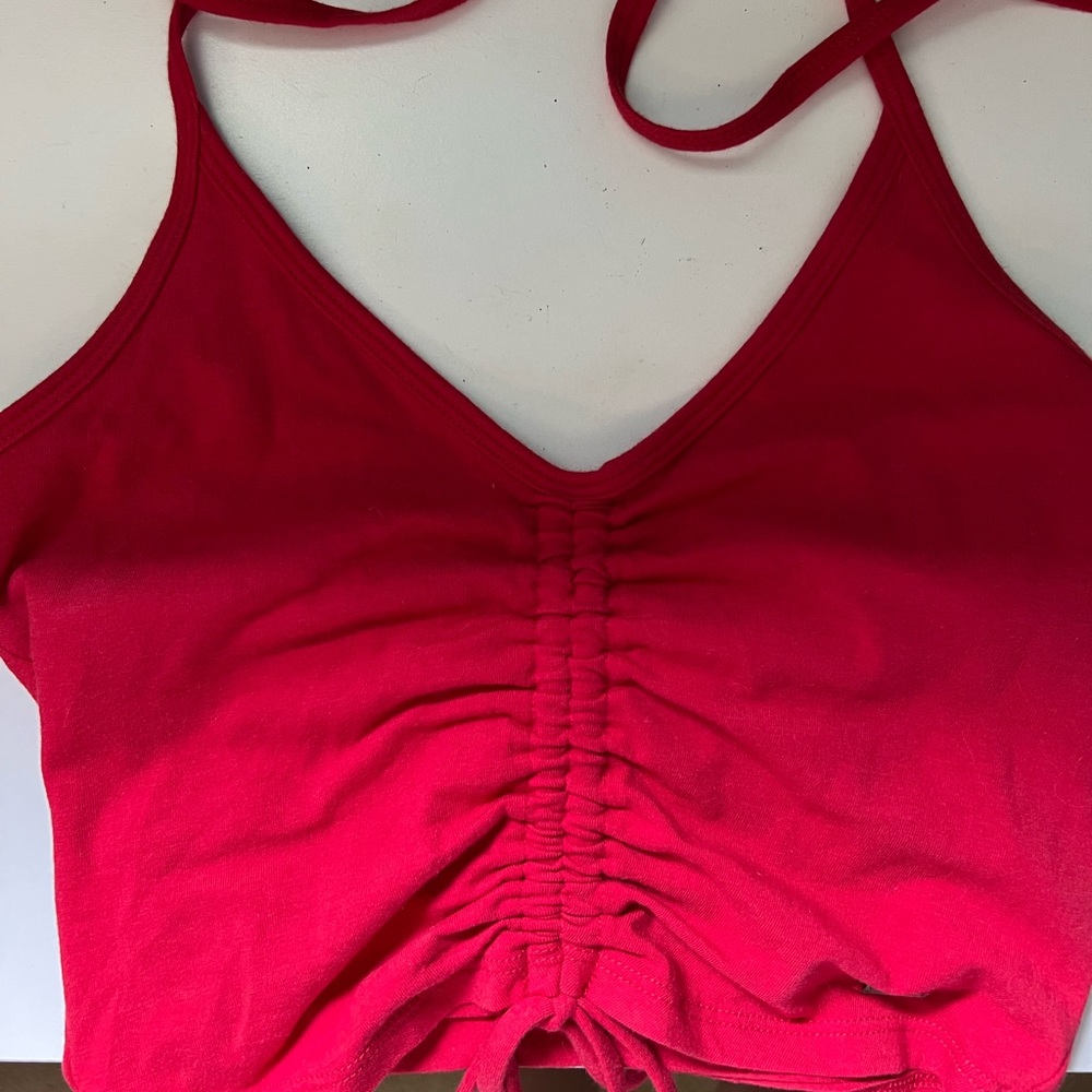 COPY - Red Hollister Cropped Halter Top